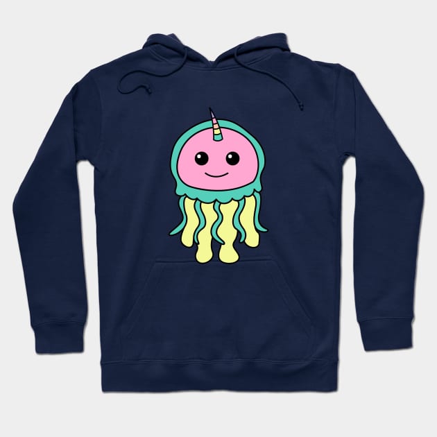 Jellycorn, Jellyfish anf unicorn Hoodie by All About Nerds